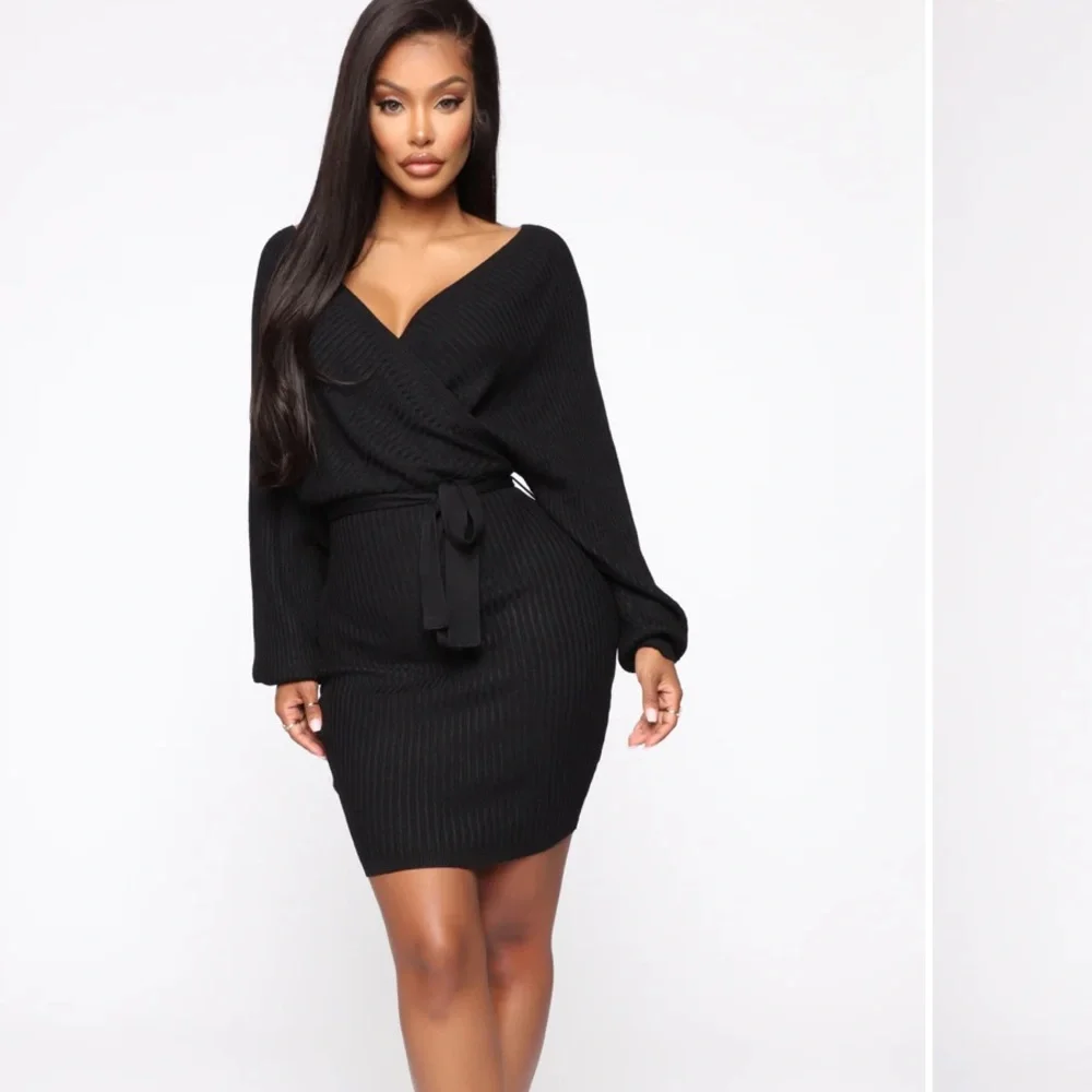 BLack sweater dress - Picture 2 of 4
